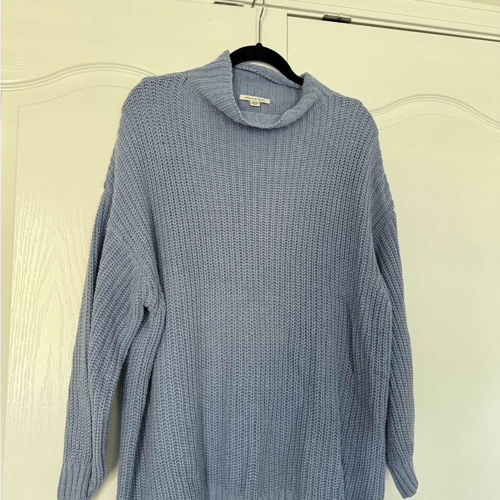 American Eagle Outfitters Blue Cowl Neck Sweater